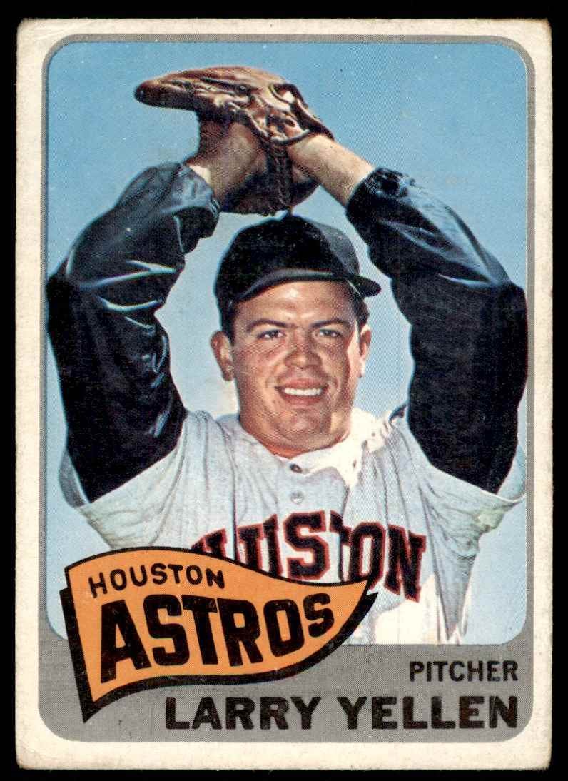 1965 Topps Baseball Card (Damaged) Larry Yellen A Houston Astros #292