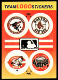 1991 Fleer Team Logo Stickers Orioles/Red Sox/Reds/Astros Baseball Card