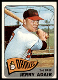 1965 Topps Baseball Card (Damaged) Jerry Adair A Baltimore Orioles #231