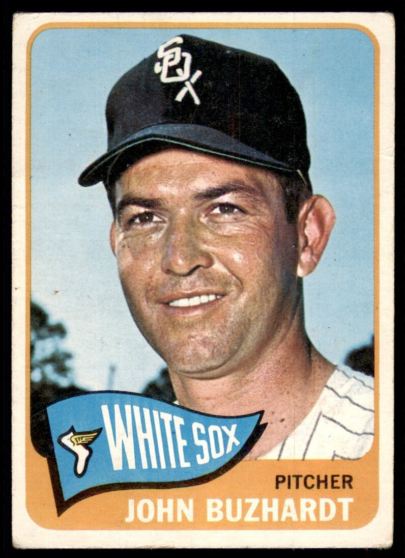 1965 Topps Baseball Card John Buzhardt Chicago White Sox #458