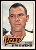 1965 Topps Baseball Card (Damaged) Jim Owens Houston Astros #451