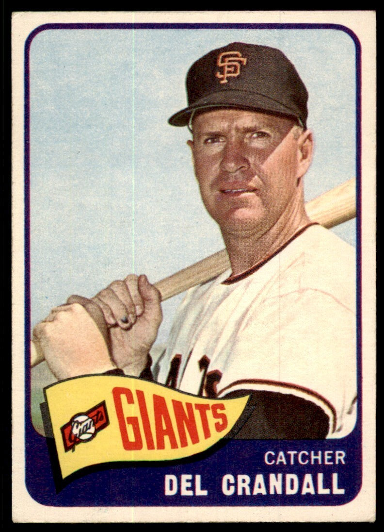 1965 Topps Baseball Card Del Crandall B San Francisco Giants #68