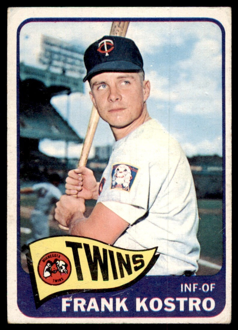 1965 Topps Baseball Card Frank Kostro D Minnesota Twins #459