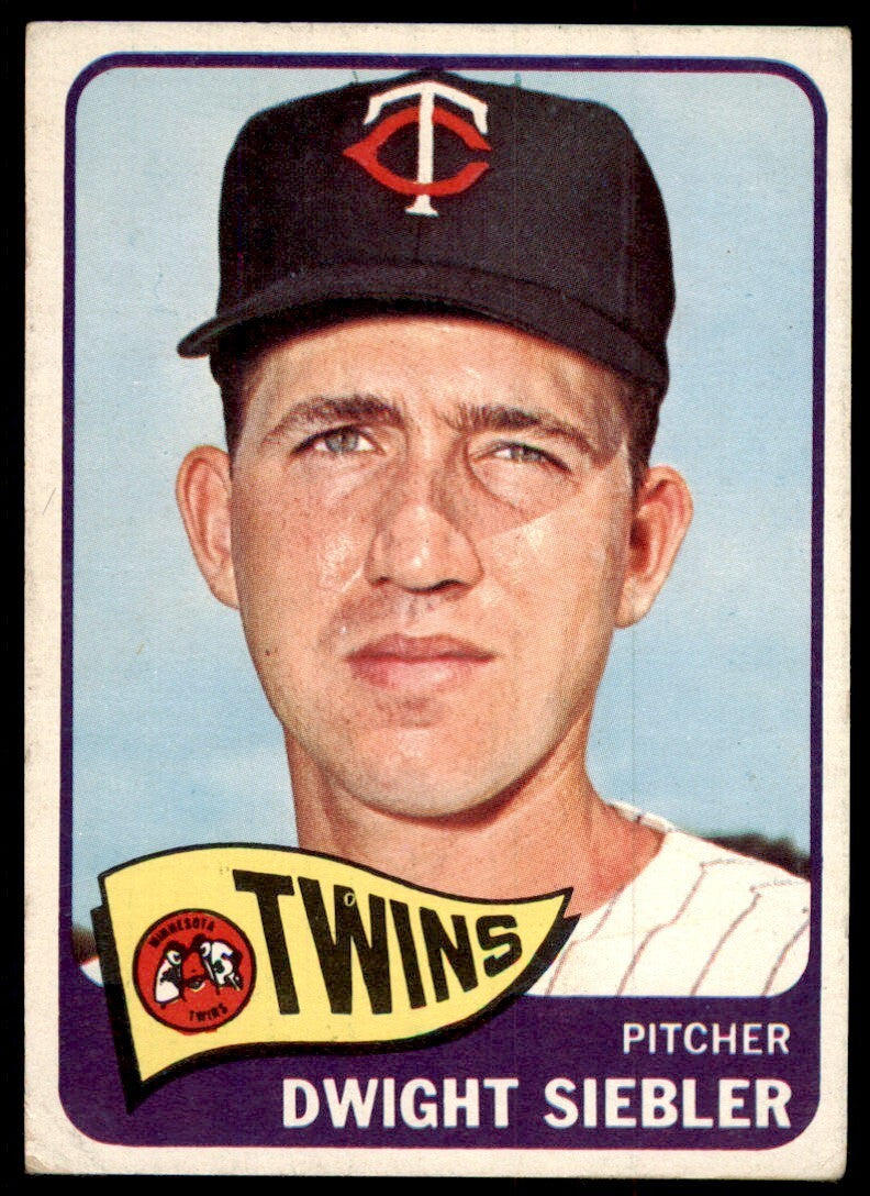 1965 Topps Baseball Card Dwight Siebler Minnesota Twins #326
