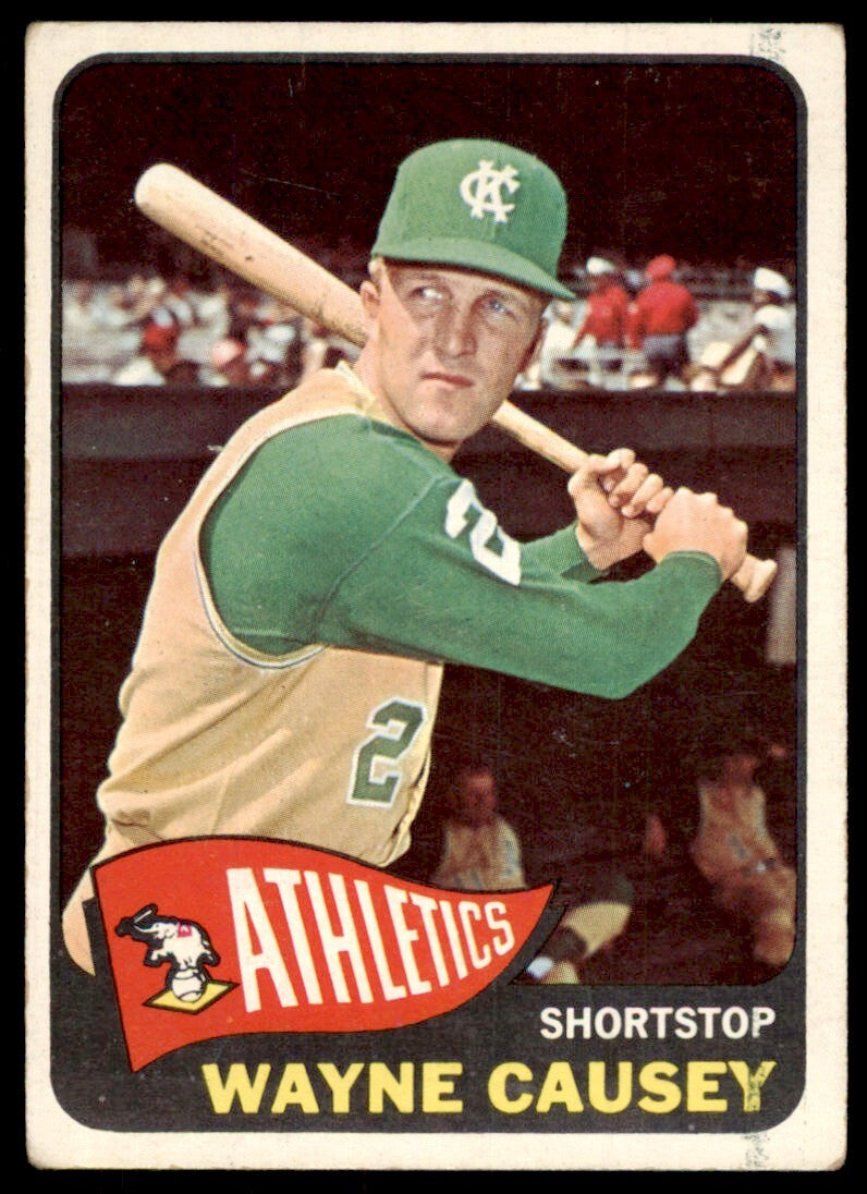 1965 Topps Baseball Card Wayne Causey A Kansas City Athletics #425