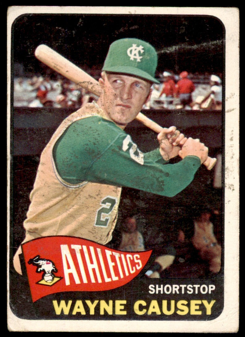 1965 Topps Baseball Card Wayne Causey B Kansas City Athletics #425