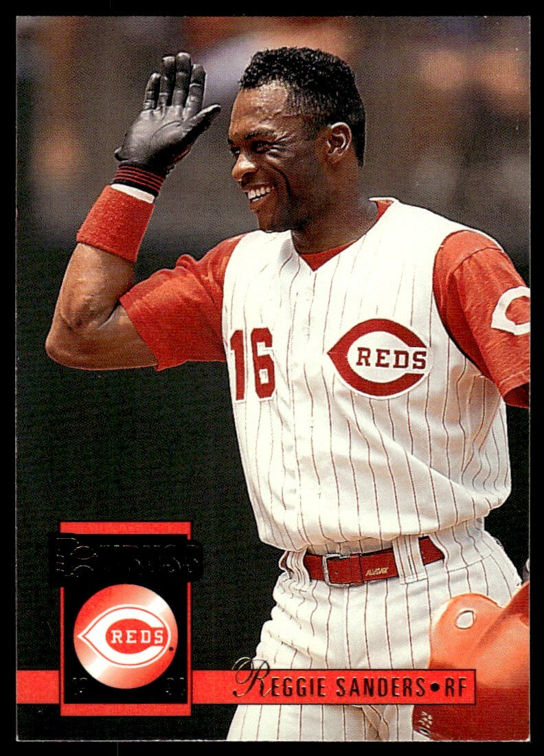 1994 Donruss Baseball Card Reggie Sanders o Cincinnati Reds #436