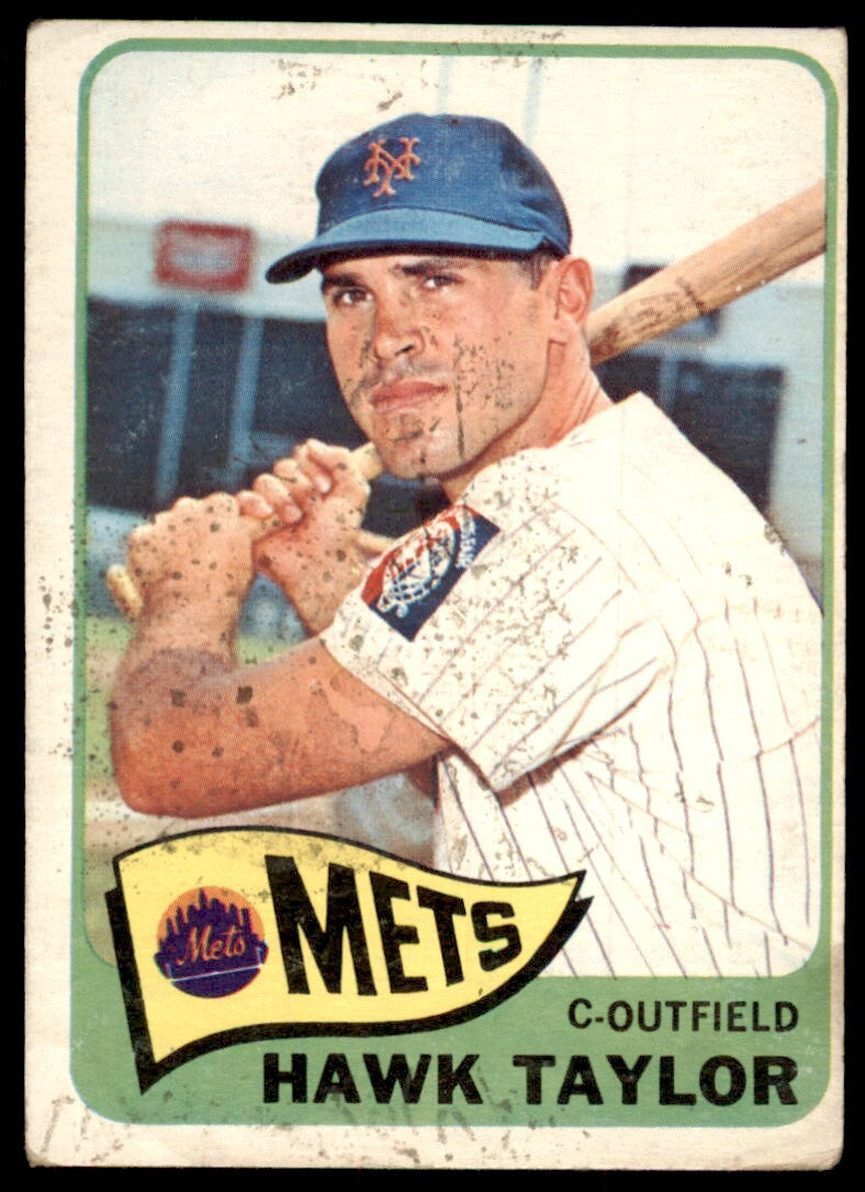 1965 Topps Baseball Card Hawk Taylor New York Mets #329