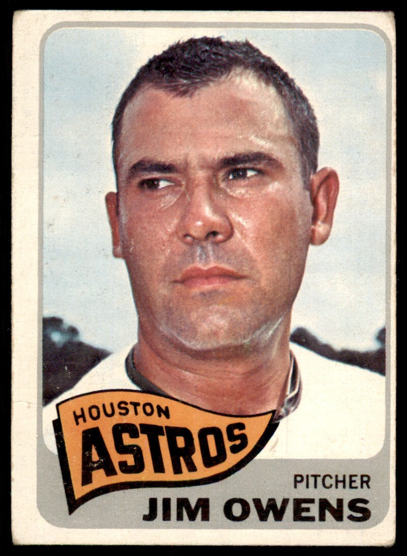 1965 Topps Baseball Card Jim Owens G Houston Astros #451