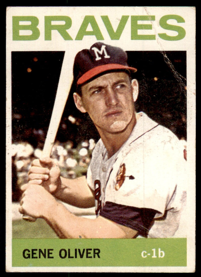 1964 Topps Baseball Card Gene Oliver Milwaukee Braves #316