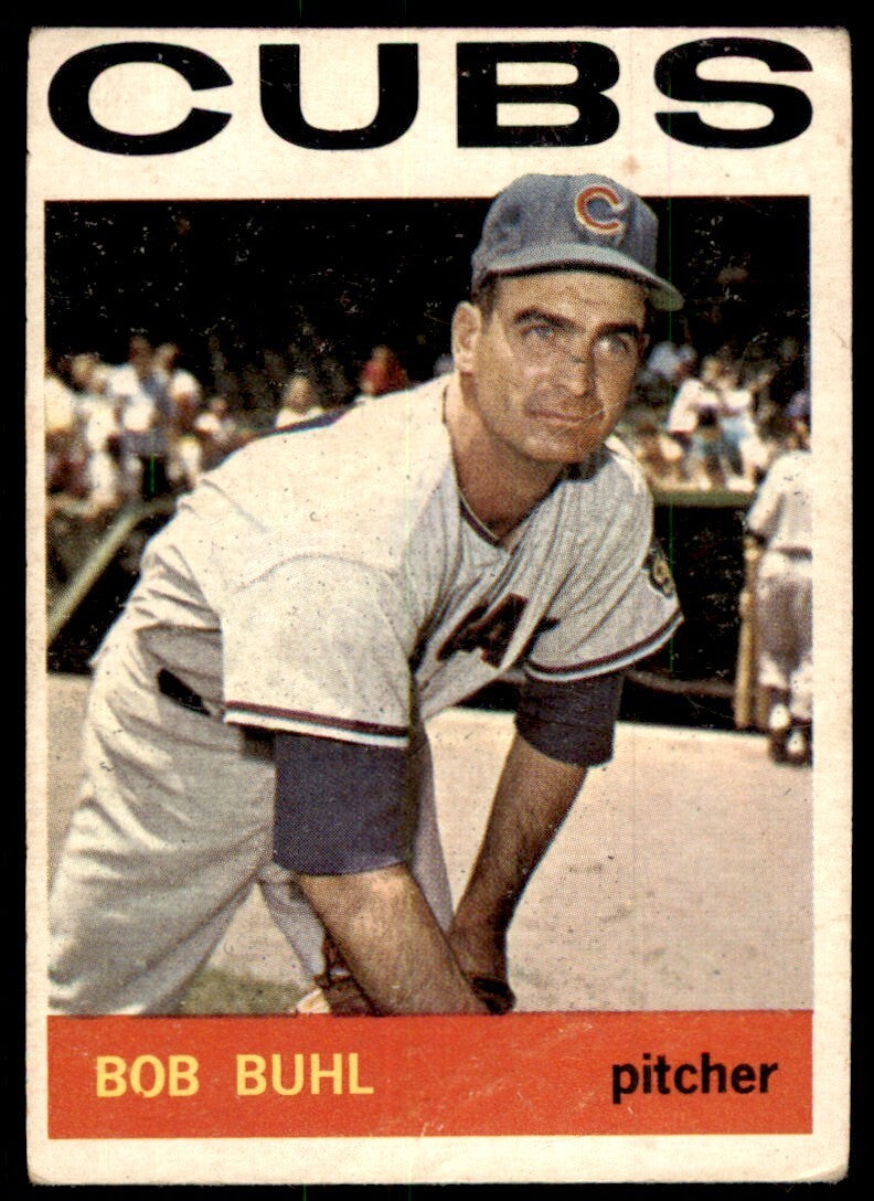 1964 Topps Baseball Card Bob Buhl Chicago Cubs #96