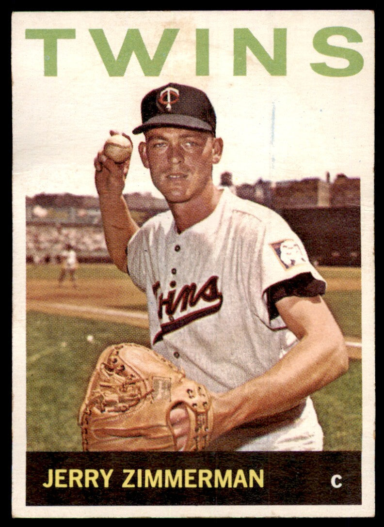 1964 Topps Baseball Card Jerry Zimmerman Minnesota Twins #369