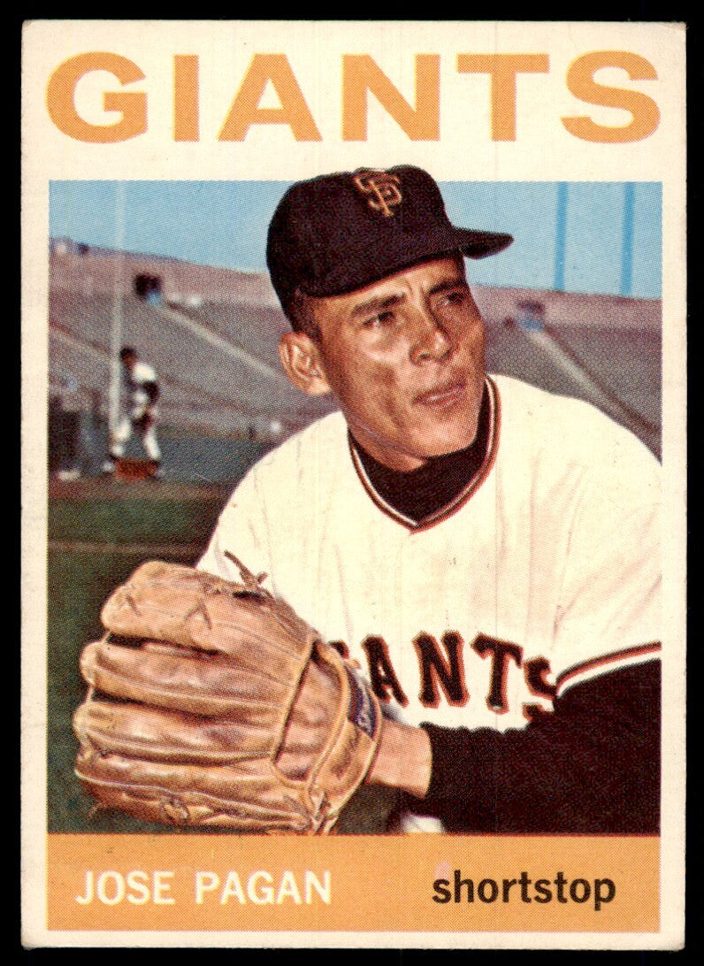 1964 Topps Baseball Card Jose Pagan San Francisco Giants #123