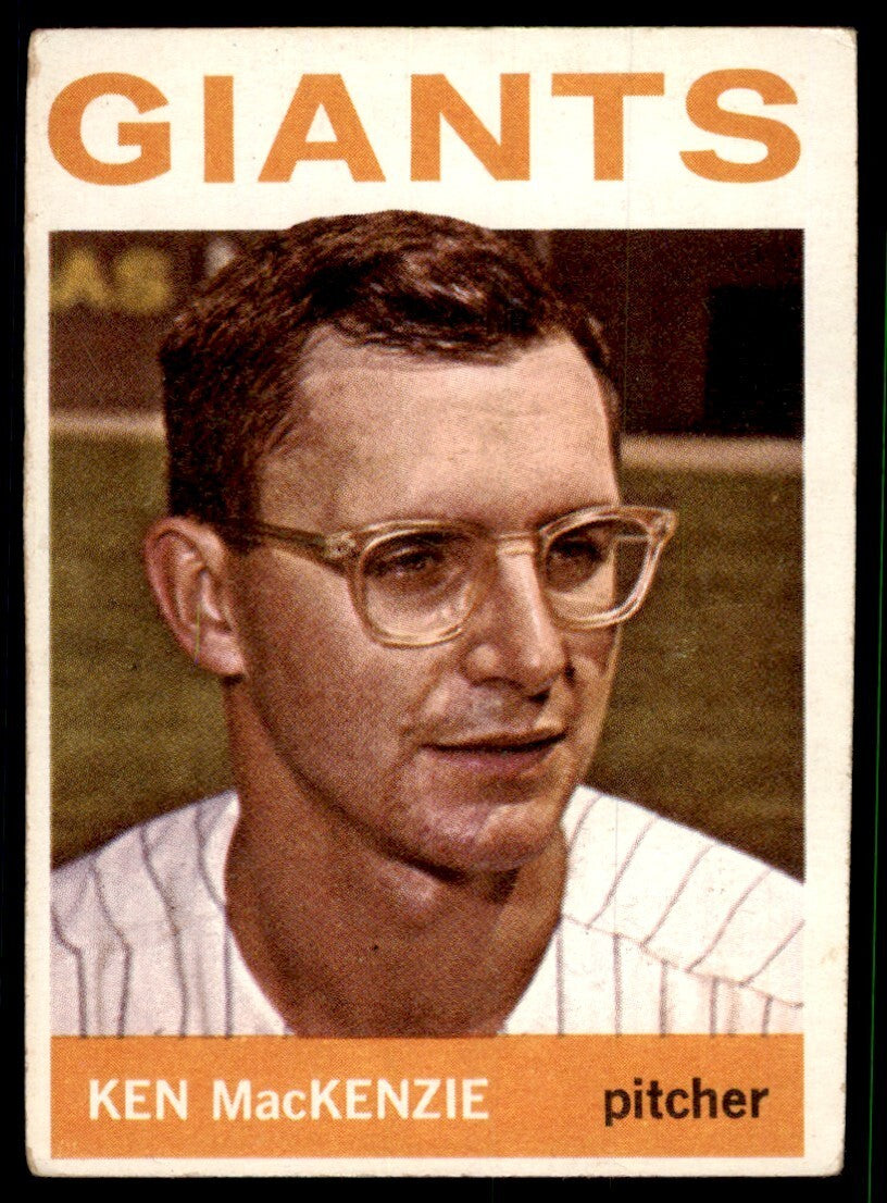 1964 Topps Baseball Card Ken MacKenzie San Francisco Giants #297