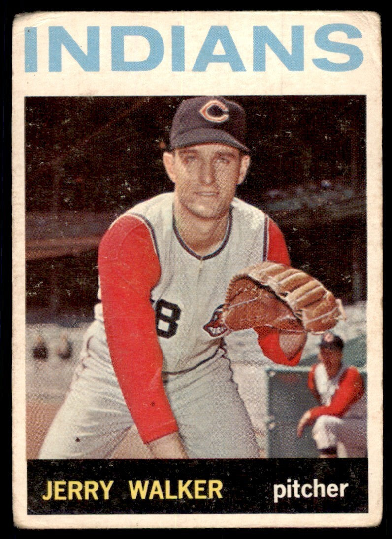 1964 Topps Baseball Card Jerry Walker D Cleveland Indians #77