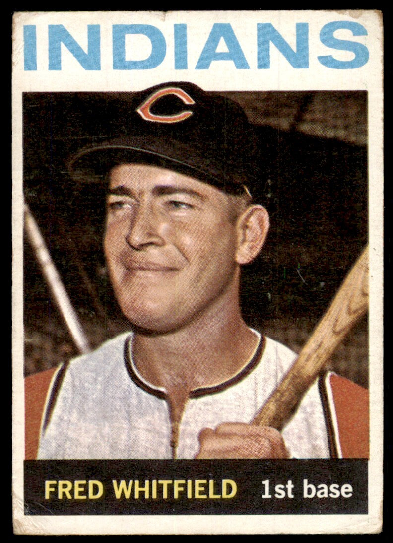 1964 Topps Baseball Card Fred Whitfield B Cleveland Indians #367