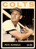 1964 Topps Baseball Card Pete Runnels A Houston Colt .45s #121