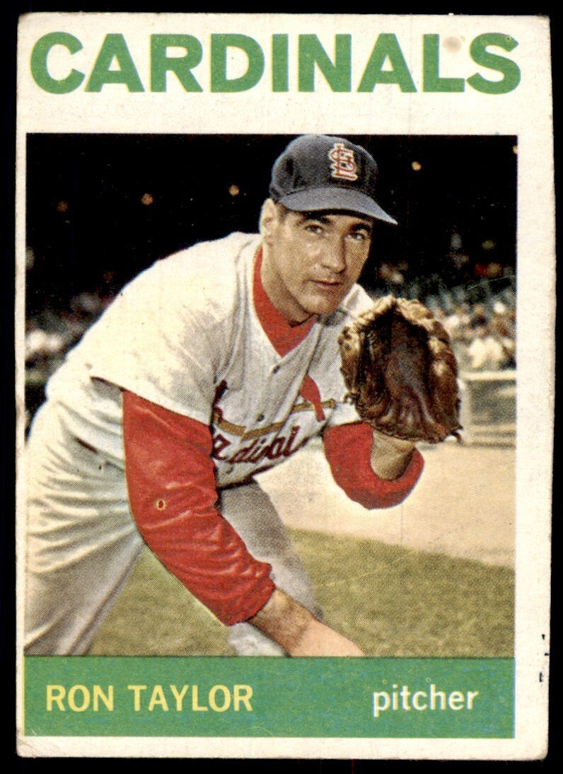 1964 Topps Ron Taylor Baseball Card St. Louis Cardinals #183