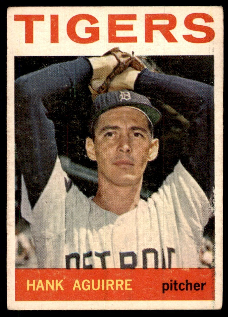1964 Topps Hank Aguirre Baseball Card Detroit Tigers #39