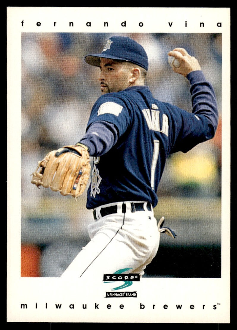 1997 Score Baseball Card Fernando Vina Milwaukee Brewers #301