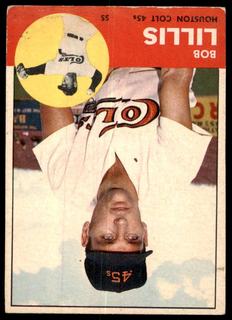 1963 Topps Baseball Card Bob Lillis A Houston Colt .45s #119