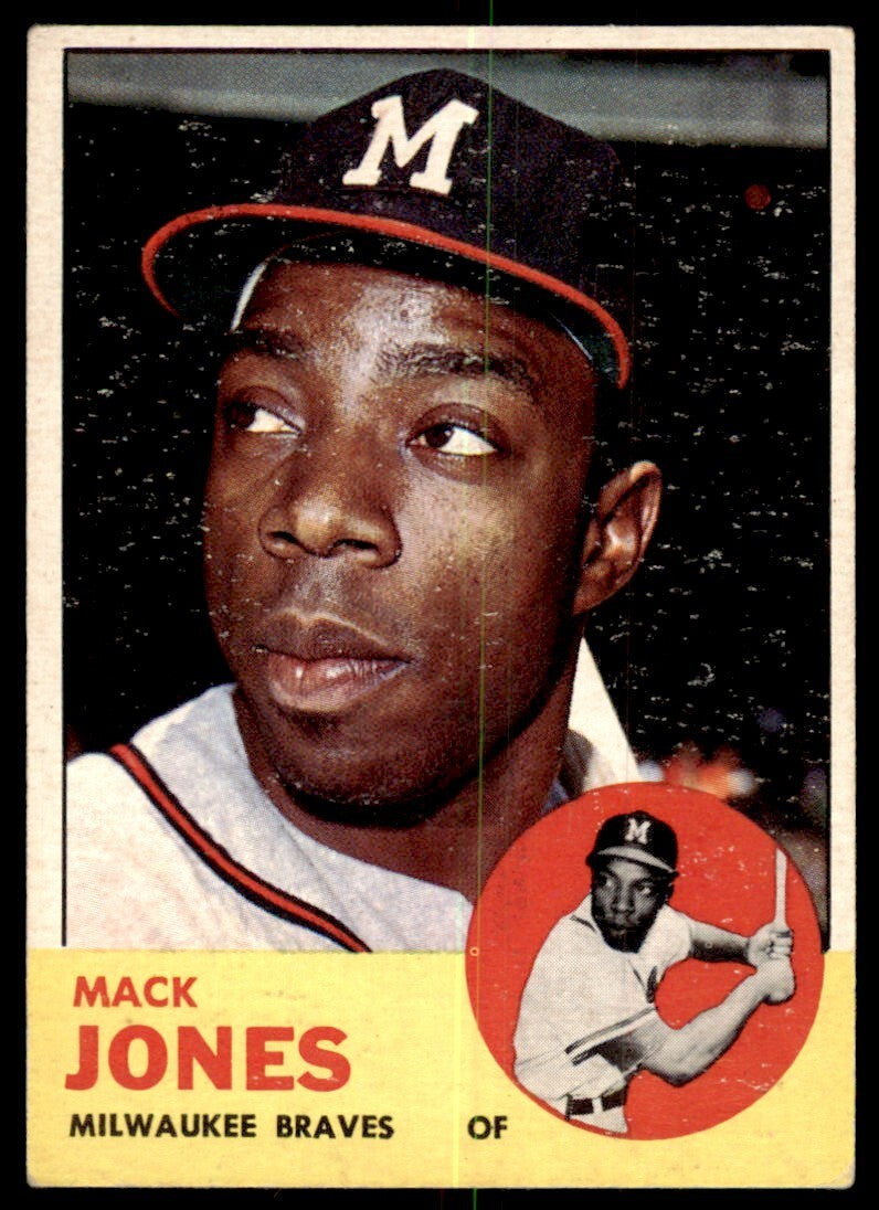 1963 Topps Baseball Card Mack Jones Milwaukee Braves #137