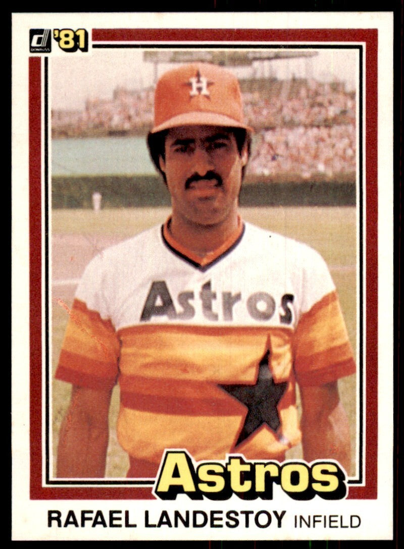 1981 Donruss Baseball Card Rafael Landestoy Houston Astros #19