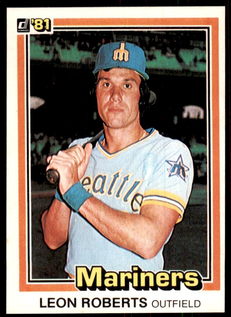 1981 Donruss Baseball Card Leon Roberts Seattle Mariners #48