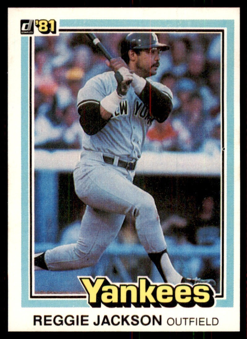 1981 Donruss Baseball Card Reggie Jackson New York Yankees #348