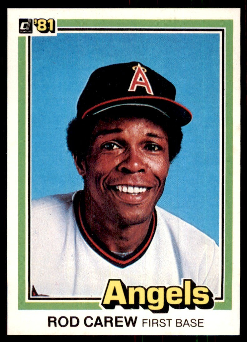 1981 Donruss Baseball Card Rod Carew California Angels #169