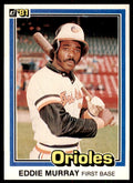 1981 Donruss Baseball Card Eddie Murray Baltimore Orioles #112
