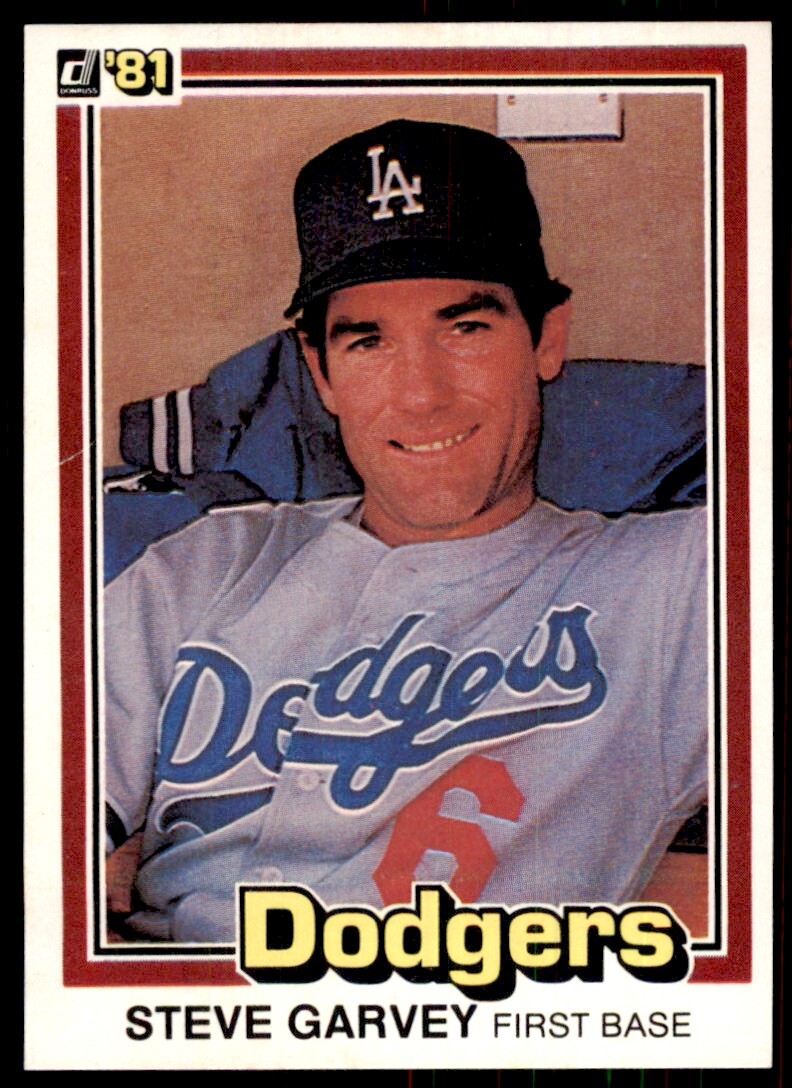 1981 Donruss Baseball Card Steve Garvey Los Angeles Dodgers #56