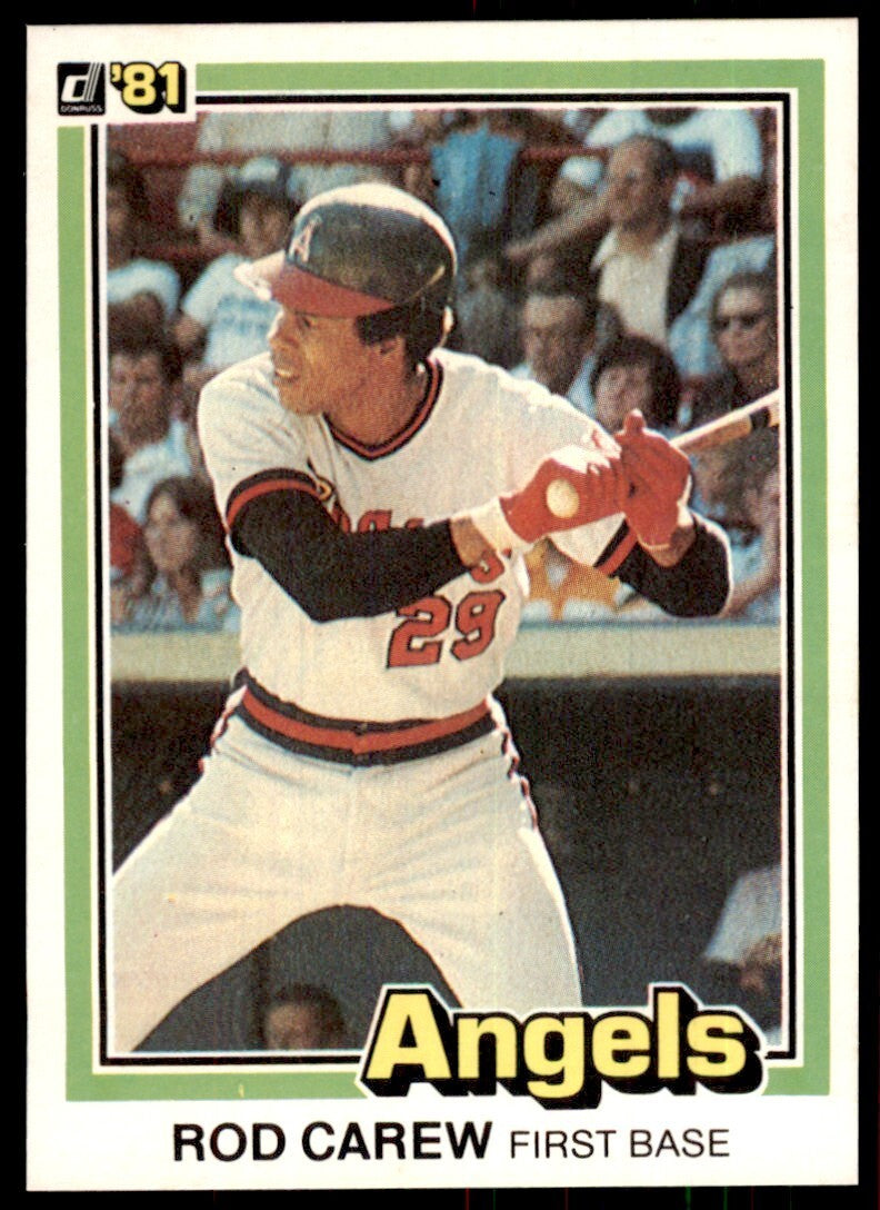 1981 Donruss Baseball Card Rod Carew California Angels #49
