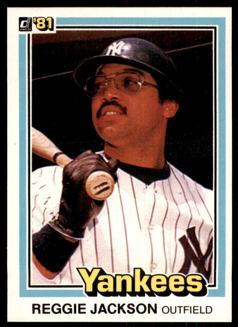 1981 Donruss Baseball Card Reggie Jackson A New York Yankees #228