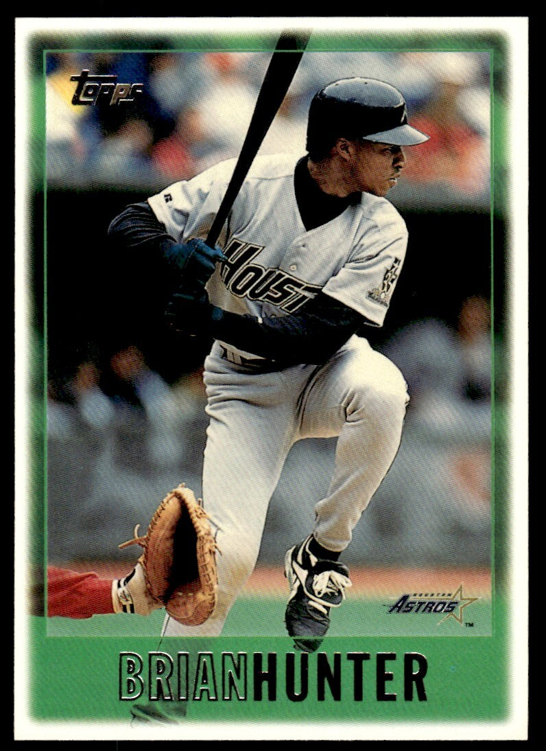 1997 Topps Baseball Card Brian Hunter ml Houston Astros #208