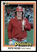 1981 Donruss Baseball Card Pete Rose A Philadelphia Phillies #131
