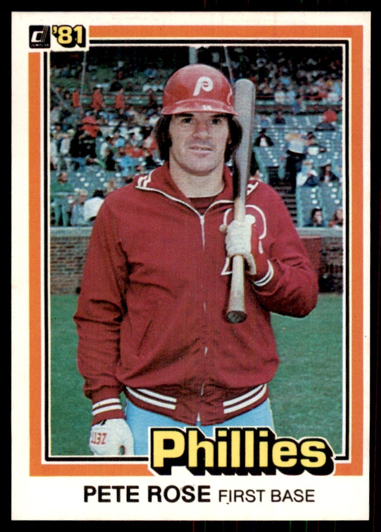1981 Donruss Baseball Card Pete Rose A Philadelphia Phillies #131