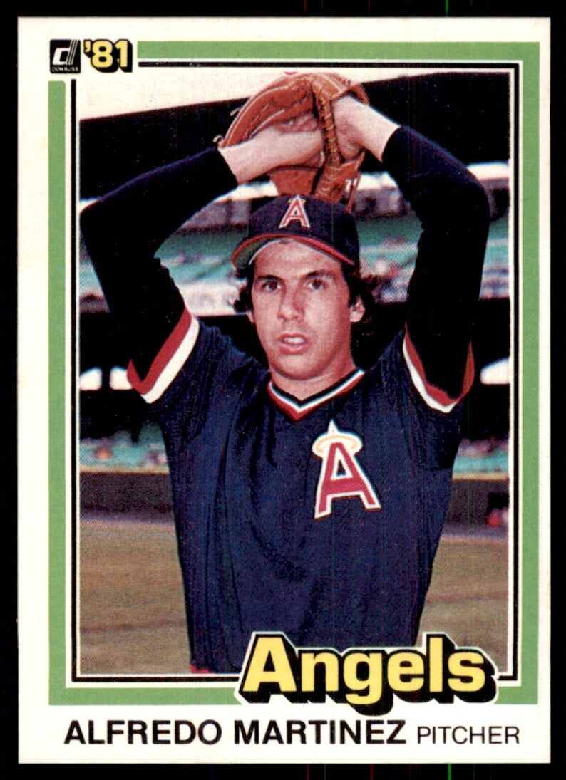 1981 Donruss Baseball Card Alfredo Martinez Rookie California Angels #172