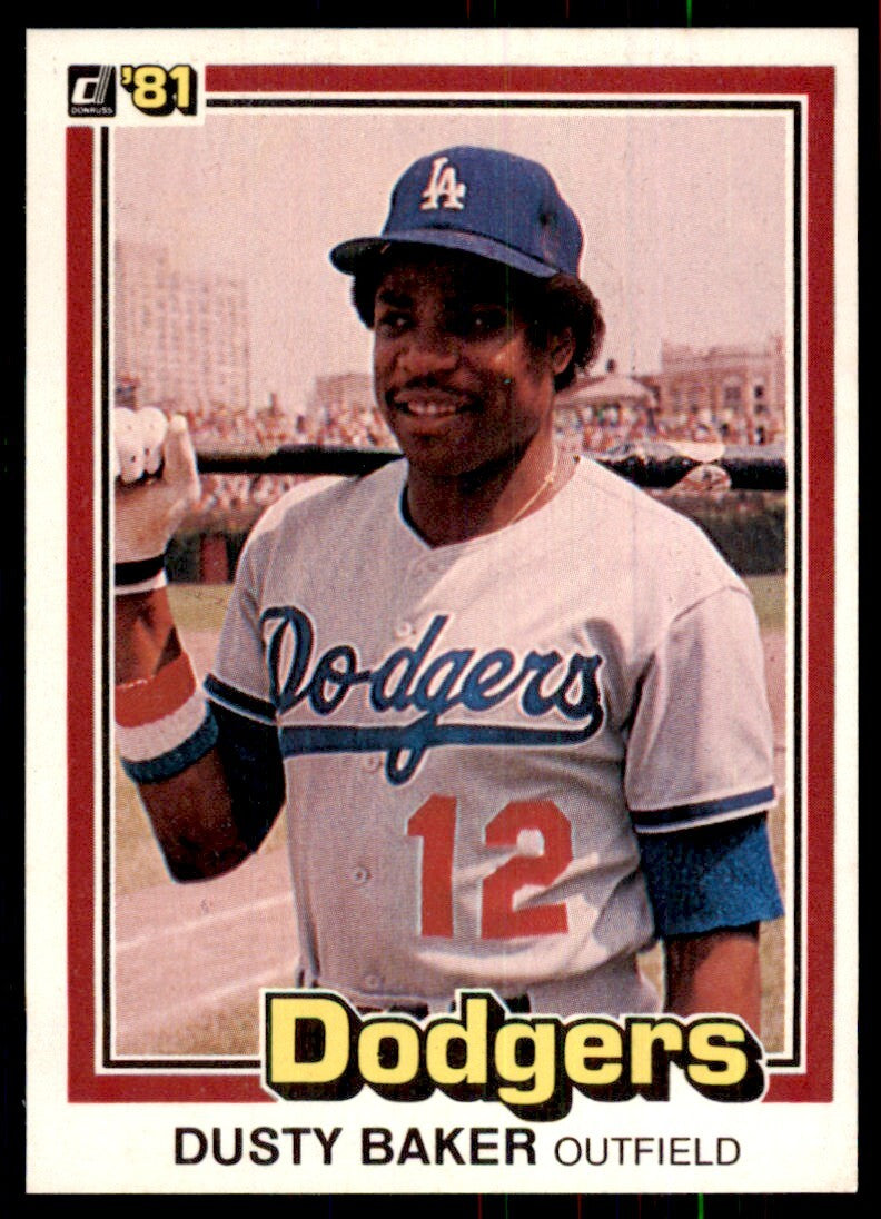 1981 Donruss Baseball Card Dusty Baker Los Angeles Dodgers #179