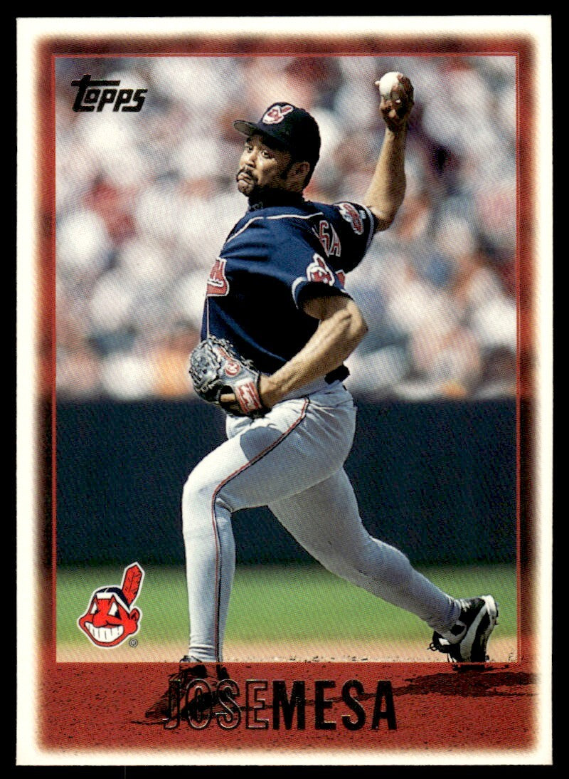 1997 Topps Baseball Card Jose Mesa defe Cleveland Indians #153