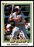 1981 Donruss Baseball Card Sal Bando Milwaukee Brewers #84
