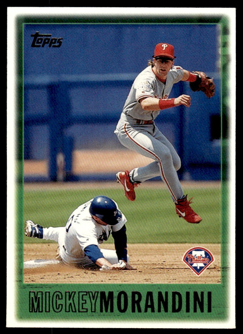 1997 Topps Baseball Card Mickey Morandini jgjy Philadelphia Phillies #64