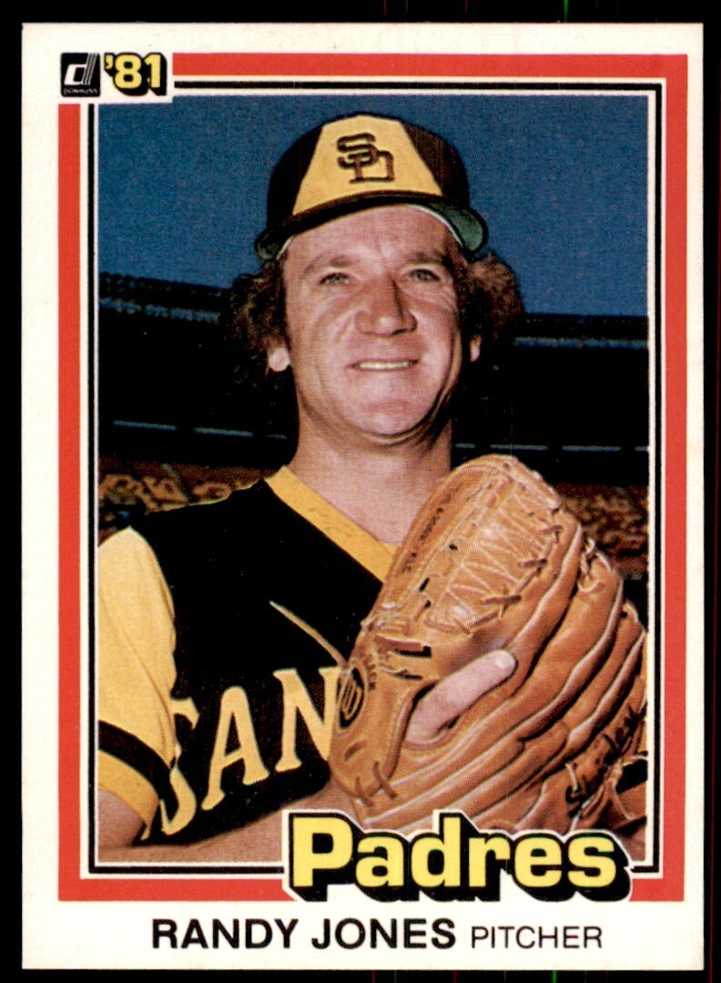 1981 Donruss Baseball Card Randy Jones San Diego Padres #122