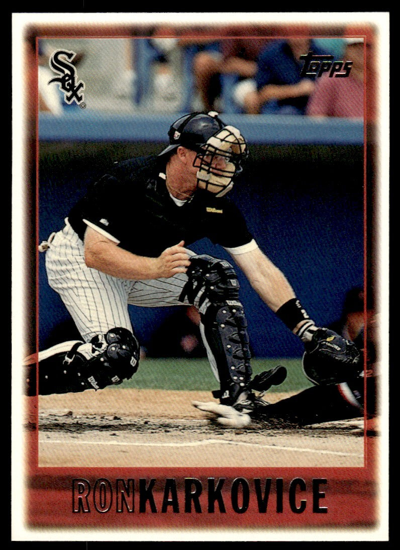 1997 Topps Baseball Card Ron Karkovice uyg Chicago White Sox #81