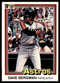 1981 Donruss Baseball Card Dave Bergman Houston Astros #139