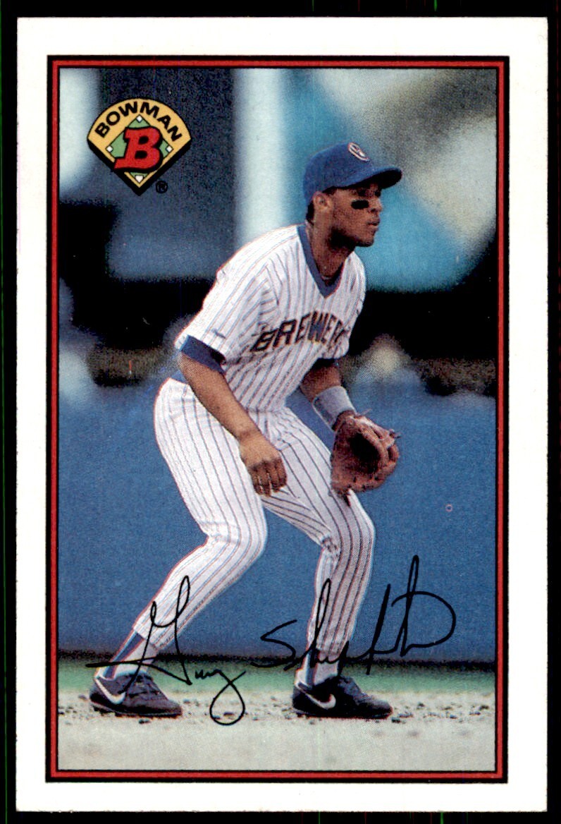 1989 Bowman Baseball Card Gary Sheffield Rookie Milwaukee Brewers #142