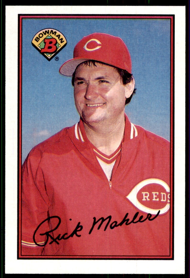 1989 Bowman Baseball Card  Rick Mahler Cincinnati Reds #302