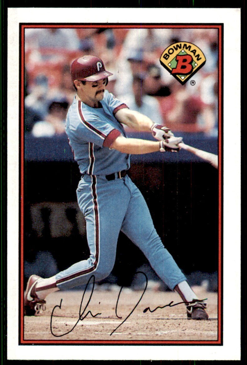 1989 Bowman Baseball Card  Chris James Philadelphia Phillies #404