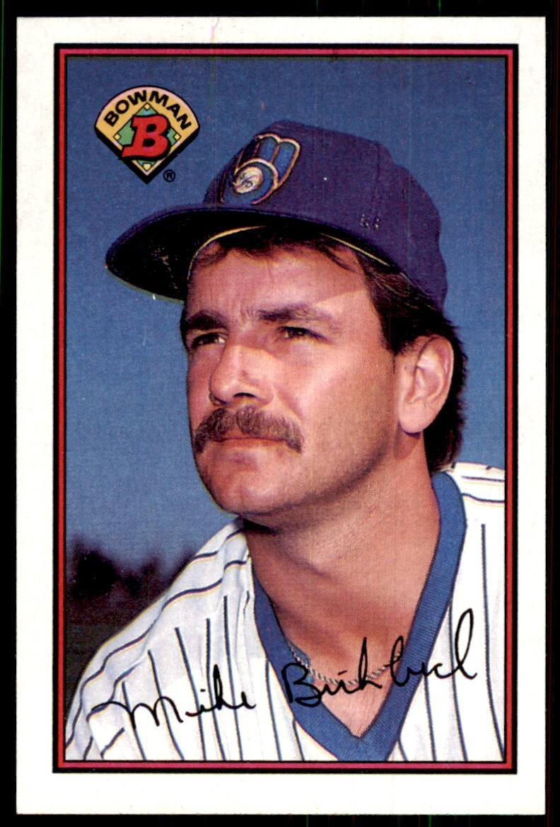 1989 Bowman Baseball Card  Mike Birkbeck Milwaukee Brewers #132