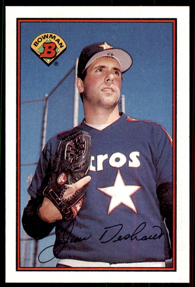 1989 Bowman Baseball Card Jim Deshaies Houston Astros #320
